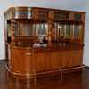 9.5ft Mahogany Stained Glass Corner Pub Bar