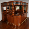 9.5ft Mahogany Stained Glass Corner Pub Bar