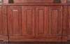 Pecan Neoclassical Home Pub Bar w/ Mirrored Back & Rails