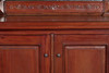 Pecan Neoclassical Home Pub Bar w/ Mirrored Back & Rails