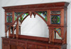 Pecan Victorian Home Pub Bar w/ Mirrored Back