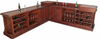 10ft Mirror back Corner Bar w/ Bottle & Glass Rack