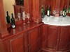 10ft Mahogany Distressed L- Shape Corner Pub Bar