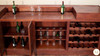 10ft Mahogany Distressed L- Shape Corner Pub Bar