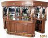 12.5ft Corner Canopy Pub Bar w/ Brass Rails