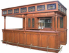 14ft Yorkshire Stained Glass Canopy Pub Bar w/ Brass Rails
