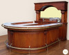 7.5ft Mahogany U-Shape Marble top Horseshoe Bar