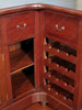 6ft Solid Mahogany Corner Home Pub Liquor Wine Bar