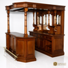 6.5ft Solid Honey Mahogany English Canopy Pub Bar