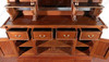 Solid Mahogany English Canopy Pub Bar with Stained Glass