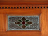 6.5ft Mahogany Canopy Pub Bar with Stained Glass