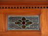 6.5ft Mahogany Canopy Pub Bar with Stained Glass