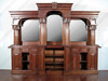 12ft Mahogany L- Shape  Pub Bar w/ Marble Top