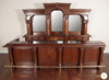 12ft Mahogany L- Shape  Pub Bar w/ Marble Top