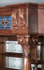14ft Gothic Mahogany Stained Glass Canopy Pub Bar