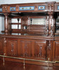 14ft Gothic Mahogany Stained Glass Canopy Pub Bar
