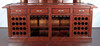 9ft Mahogany Del Monte Pub Tavern Bar w/ Mirrors & Brass Rail