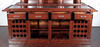 9ft Mahogany Del Monte Pub Tavern Bar w/ Mirrors & Brass Rail