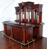 9ft Mahogany Del Monte Pub Tavern Bar w/ Mirrors & Brass Rail