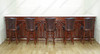 14ft Mahogany Marble Top Pub Bar Front w/ 5 Bar Stools Set
