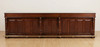 14ft Red Mahogany Edwardian Club Bar  w/ 5 Leather Barstools