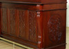 14ft Red Mahogany Edwardian Club Bar  w/ 5 Leather Barstools
