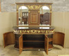 Marquetry Inlay Double Sink Bathroom Vanity