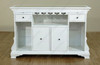 6ft White Liquor Home Pub Bar Front w/ Mirror