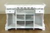 6ft White Liquor Home Pub Bar Front w/ Mirror