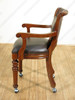 Leather Upholstered Game Chair w/ Casters