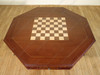 5pc Mahogany Poker/Game Table Set w/ 4 Leather Chairs