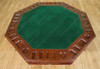 5pc Mahogany Poker/Game Table Set w/ 4 Leather Chairs