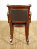 5pc Mahogany Poker/Game Table Set w/ 4 Leather Chairs