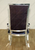 Silver Mirrored High Back Upholstered Arm Chair