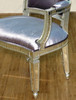 Silver Mirrored High Back Upholstered Arm Chair