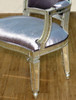 Silver Mirrored High Back Upholstered Arm Chair