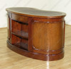 Italian Style Burl Mahogany Kidney Desk w/ Leather