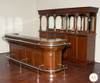 9ft Mahogany Pub Bar w/ Marble Top