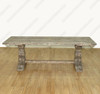 8ft Solid Wood Trestle Pub Table