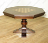 50" Mahogany Octagonal Recreational Chess/Cards Game Table