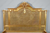 Antiqued Gold Leaf & Rattan Regency Bed