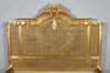 Antiqued Gold Leaf & Rattan Regency Bed