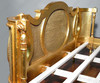 Antiqued Gold Leaf & Rattan Regency Bed