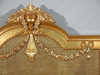 Antiqued Gold Leaf & Rattan Regency Bed