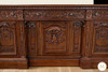 6ft Mahogany Oval Office Resolute Desk w/ Leather Top