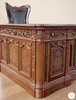 6ft Mahogany Oval Office Resolute Desk w/ Leather Top