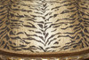 Antiqued Gold Rattan Upholstered Occasional Arm Chair