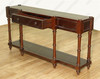 5Ft Dark Brown Rectangular Console Wall Table