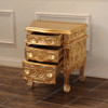 Gold Leaf Rococo 3 Drawer Nightstand / Bedside Table / Chest