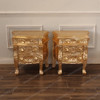 Gold Leaf Rococo 3 Drawer Nightstand / Bedside Table / Chest